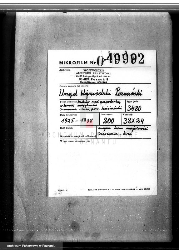 Obraz 2 z jednostki "Nadzór nad gospodarką w lasach majętności Czerwona-Wieś powiat kościański"