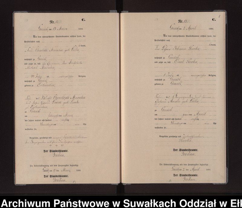 image.from.unit.number "Sterbe-Neben-Register des Königlich Preussischen Standes-Amtes Gneist Kreis Loetzen"