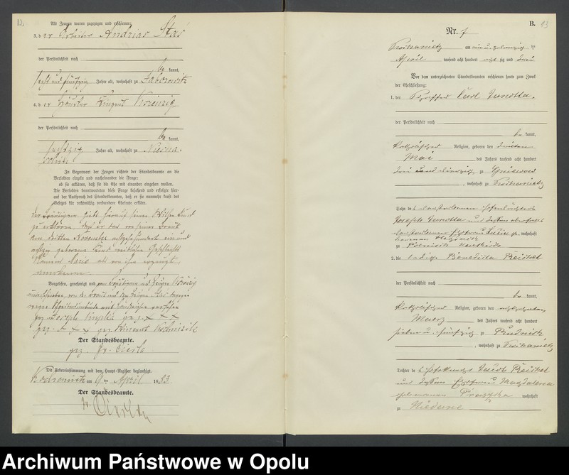 image.from.unit.number "Urząd Stanu Cywilnego Kochaniec Księga małżeństw rok 1883-85"