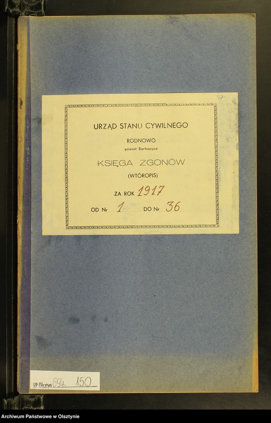 image.from.unit.number "Sterbe-Neben-Register Nr 1 - 36 [ Księga zgonów - wtóropis ]"
