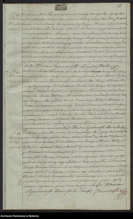 image.from.unit.number "Akta urodzin, małżeństw i zeyścia w gminie parafii Głowaczewskiej w roku 1836"