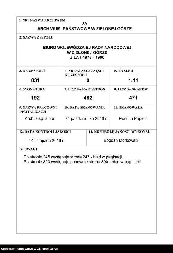 Obraz 1 z jednostki "Protokóły z posiedzeń Komisji Rolnictwa, Gospodarki Żywnościowej i Leśnictwa Wojewódzkiej Rady Narodowej w Zielonej Górze; Nr 1 - 8"