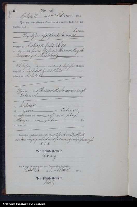 image.from.unit.number "Sterbe-Neben-Register Nr 1 - 71"