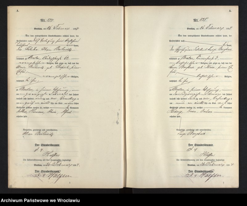 image.from.unit.number "Geburts-Haupt-Register Breslau II 1894 Band 3"