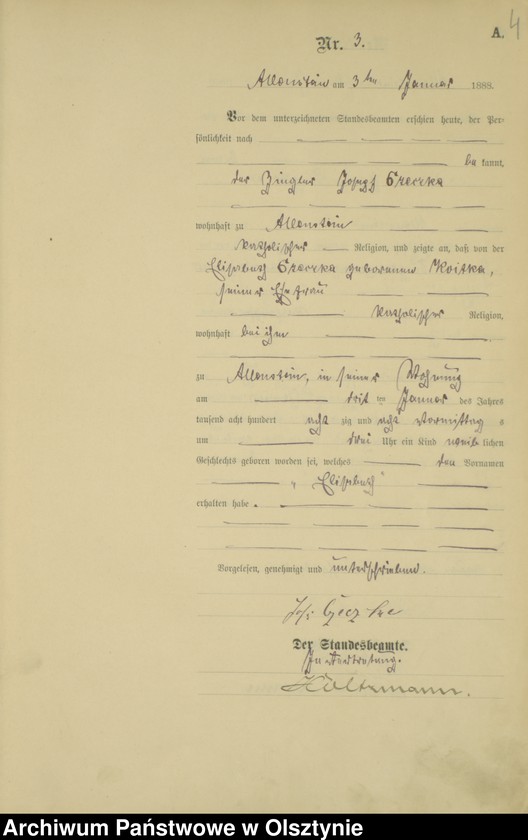 image.from.unit.number "Geburts-Haupt-Register Tom I,Nr 1 - 400"