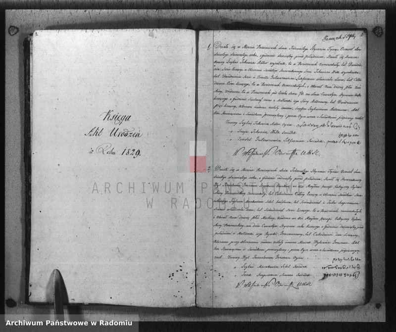 Obraz z jednostki "Duplikat Akt Stanu Cywilnego Urodzeń, Małżeństw i Zejścia dla wyznania Starozakonnych Parafii Kozienickiej z Roku 1829"