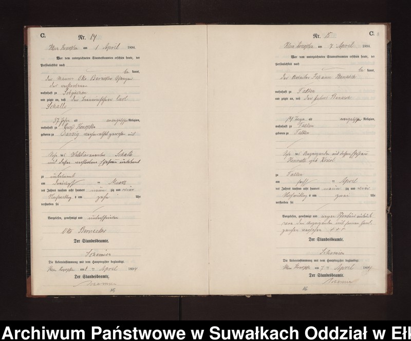 image.from.unit.number "Sterbe-Neben-Register des Preussischen Standes-Amtes Gross Konopken Kreis Loetzen"