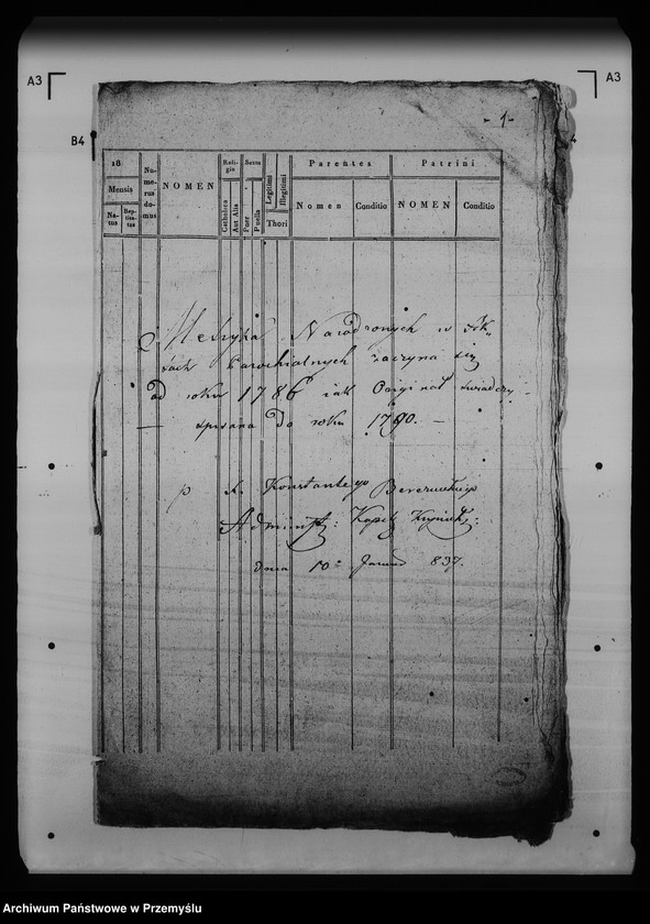 Obraz 5 z jednostki "[Kopie ksiąg metrykalnych parafii Krynica (dekanat Medenice)]"