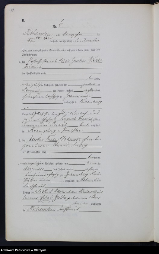 image.from.unit.number "Heirats-Neben-Register Nr 1 - 19"