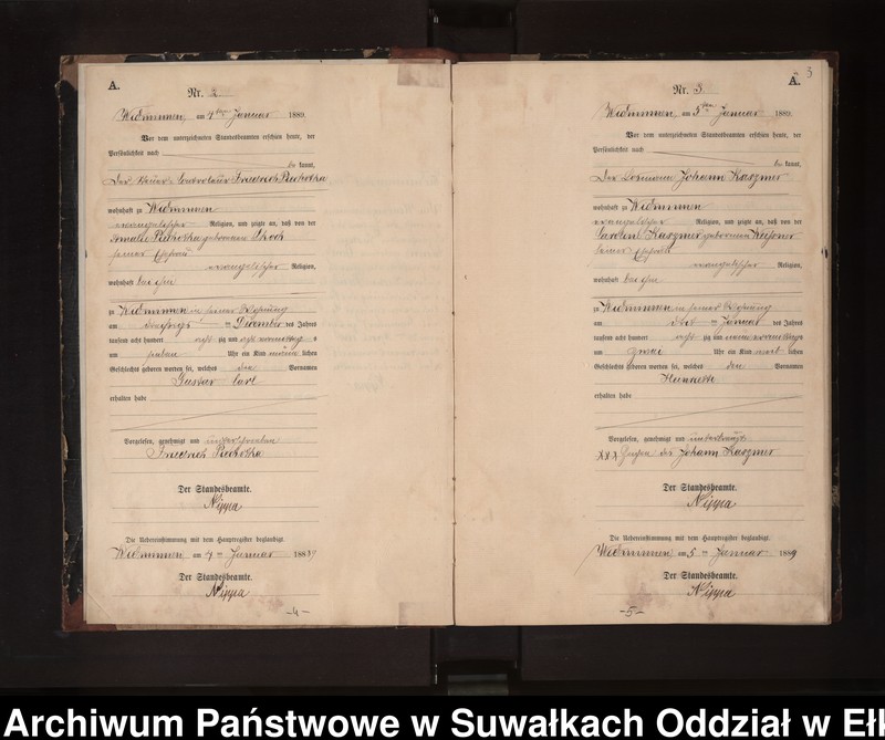 image.from.unit.number "Geburts-Neben-Register des Preussischen Standes-Amtes Widminnen Kreis Loetzen"