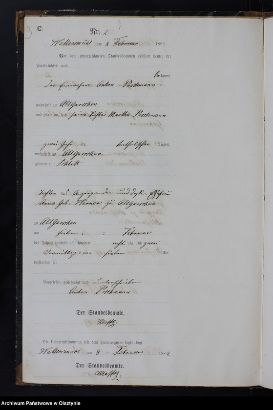 image.from.unit.number "Sterbe-Neben-Register Nr 1 - 46"
