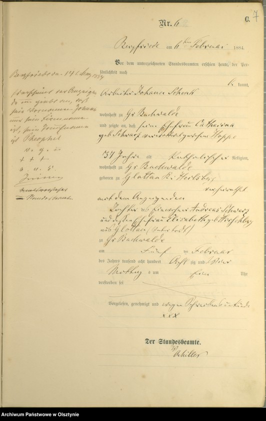 image.from.unit.number "Sterbe-Haupt-Register Nr 1 - 64"