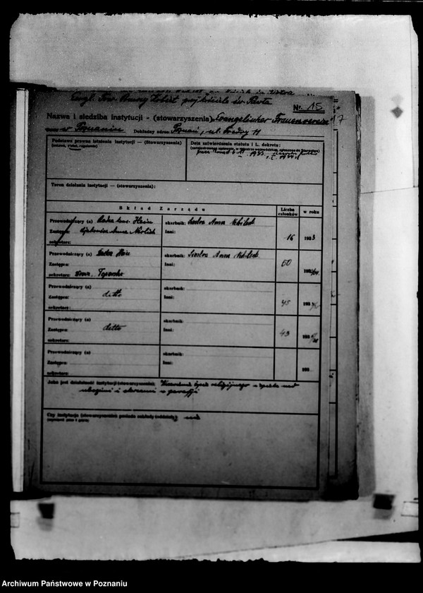 Obraz 19 z jednostki "/Kartoteka zakładów opiekuńczych/"