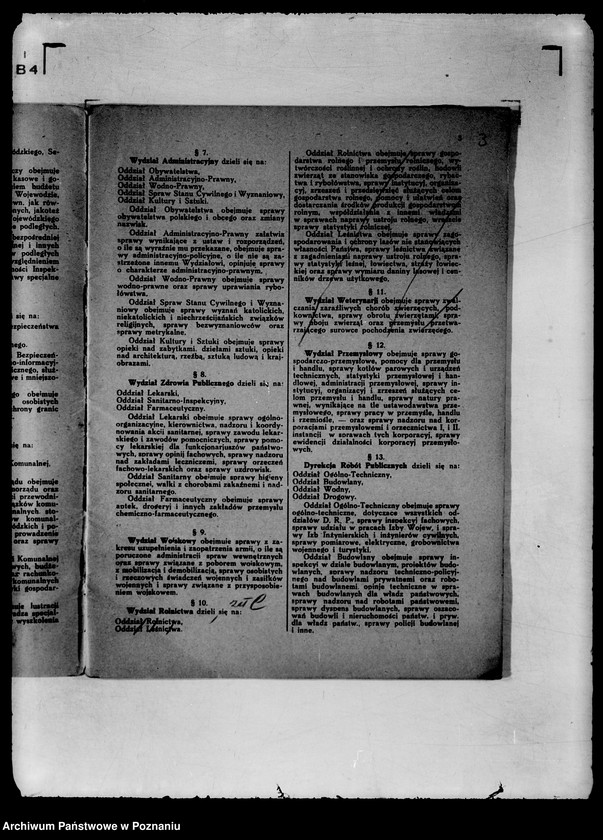 Obraz 6 z jednostki "Statut organizacyjny Urzędu Wojewódzkiego Poznańskiego z 1931 z późniejszymi poprawkami"