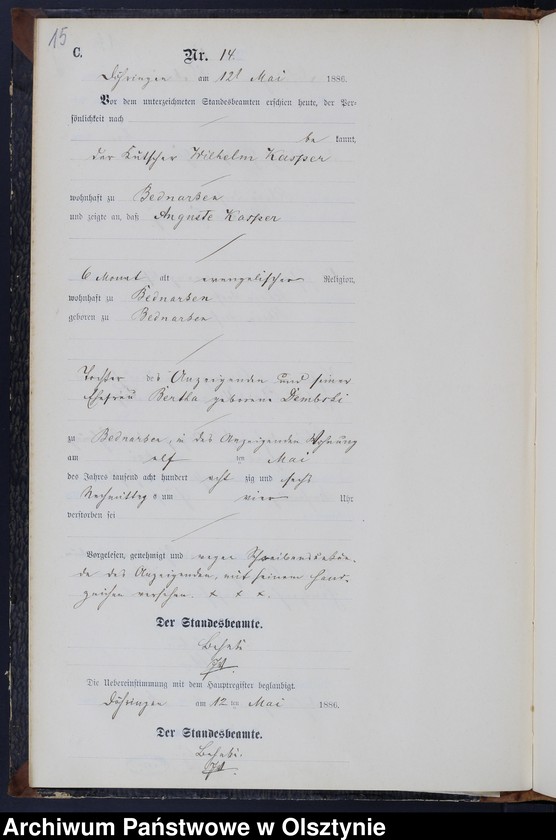 image.from.unit.number "Sterbe-Neben-Register Nr 1 - 69"