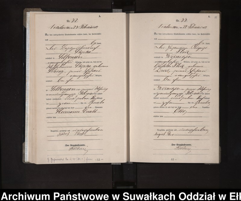 image.from.unit.number "Geburts-Haupt-Register des Königlichen Preussischen Standes-Amtes Nikolaiken Kreis Sensburg"