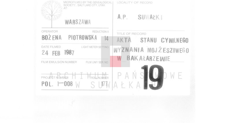 image.from.unit.number "Dupplikat Urodzonych, Zaślubionych i Umarłych Parafii Krasnopolskiej 1857 roku."