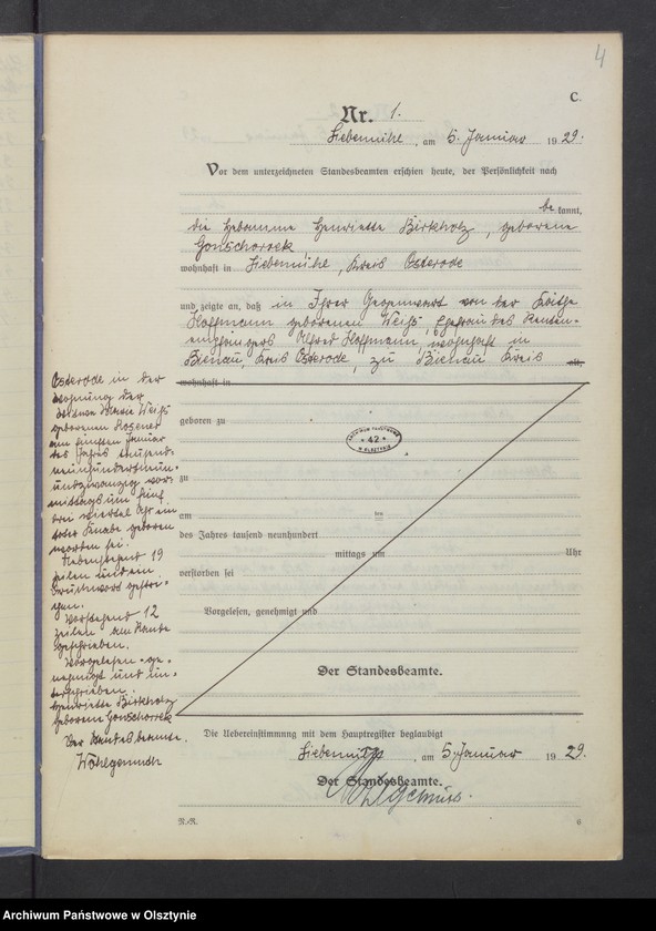 image.from.unit.number "Sterbe-Neben-Register Nr 1 - 43"