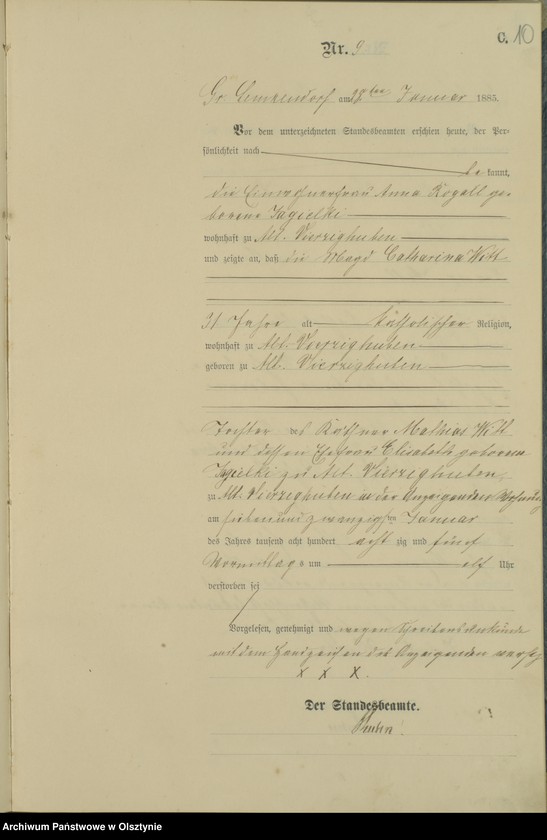 image.from.unit.number "Sterbe-haupt-Register Nr 1 - 101"