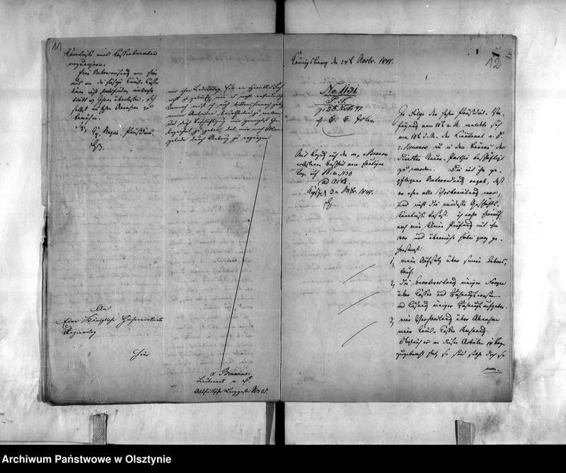 image.from.unit.number "Anstellung des pensionirten Seconde-Lieutenant von Brunnow"
