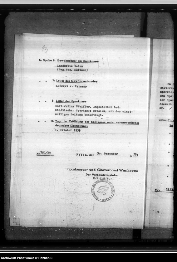 Obraz 16 z jednostki "Sparkassen und Giroverband Wartheland"