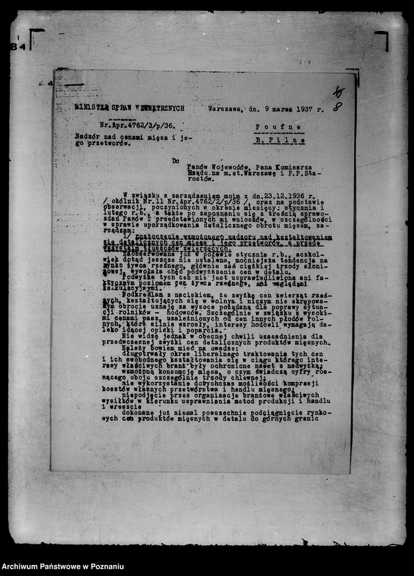 Obraz 12 z jednostki "Zbiór ogólników i zarządzeń Ministerstwa Spraw Wewnętrznych"