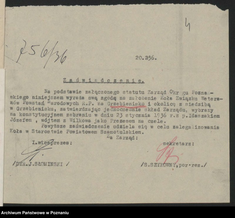 Obraz 6 z jednostki "Grzebienisko, powiat Szamotuły akta koła."