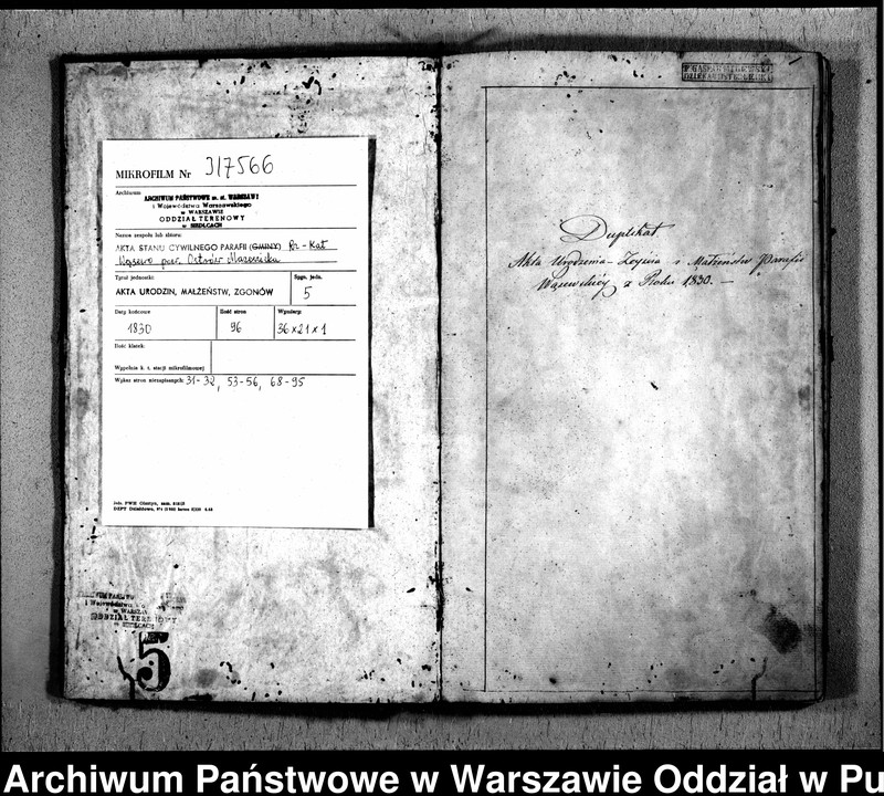 image.from.unit.number "Akta urodzeń, małżeństw i zgonów"