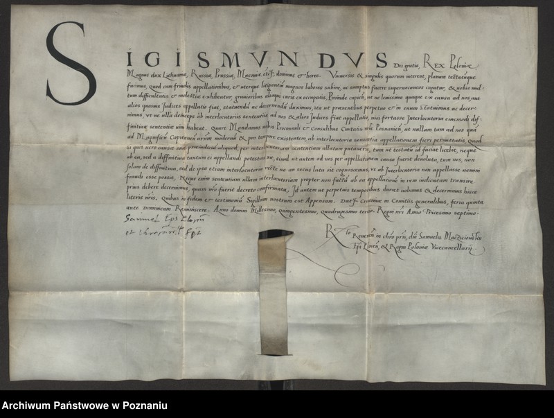 Obraz 5 z jednostki "Zygmunt I Stary, król Polski ... w związku z apelacjami wnoszonymi do sądu królewskiego i starościńskiego zarządza, aby odtąd nie"