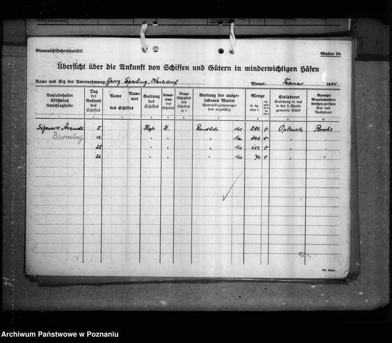 Obraz 10 z jednostki "Monatsübersichten über die Ankunft von Schiffen und Güter in wichigeren Häfen"