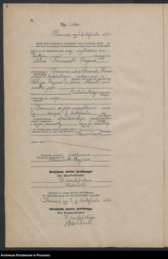 Obraz 8 z jednostki "Księga urodzeń odpis tom VII [Rejestr poboczny urodzeń]"