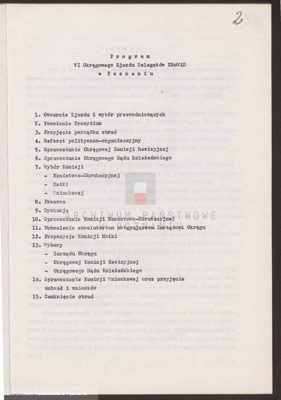 Obraz 8 z jednostki "Materiały sprawozdawcze na Vl Okręgowy Zjazd Delegatów Związku Bojowników o Wolność i Demokrację w Poznaniu."