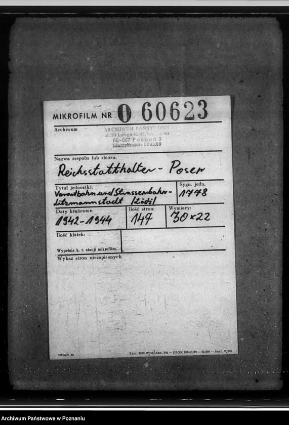 Obraz 2 z jednostki "Vororthahn und Strassenbahn - Litzmannstadt (Łódź)"