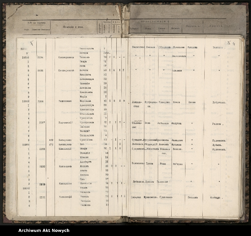 image.from.unit.number "Spis wysiedlonych. Litera K ."