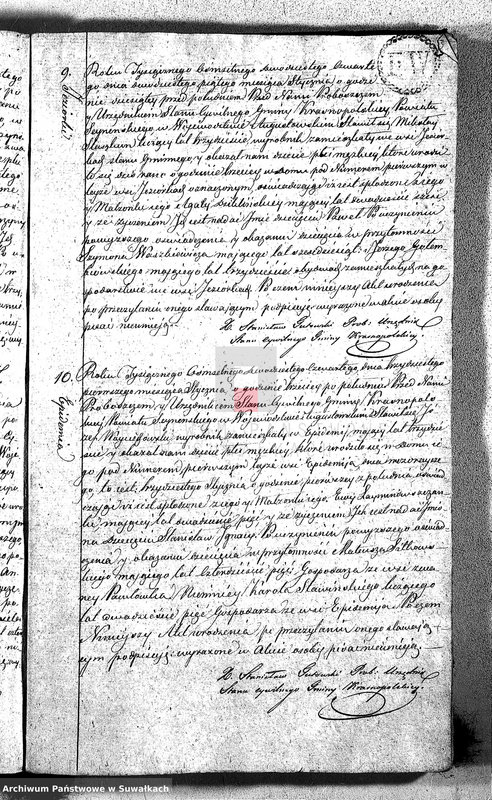 image.from.unit.number "Akta Urodzonych Gminy Krasnopolskiey Powiatu Seyneńskiego R-ku 1824 dnia 1 Stycznia .Województwo Augstowskie."