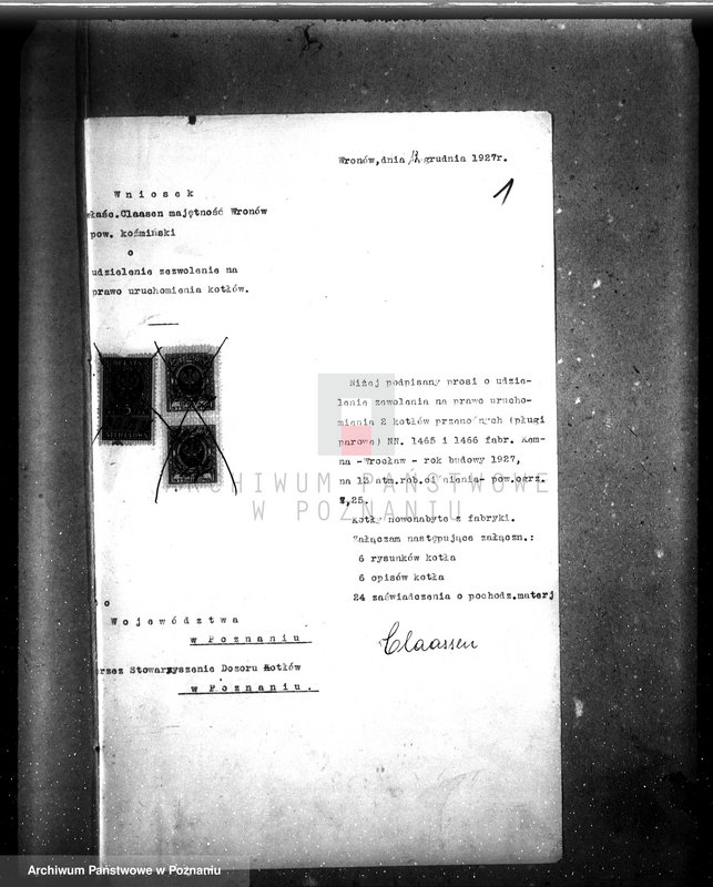 Obraz 6 z jednostki "Majętność Wronów pow. krotoszyński, własność Claassen nr woj. kotła 6064"