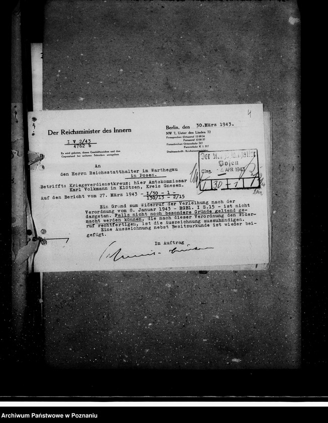 Obraz 8 z jednostki "Kriegsverdienskreuze- öffentlicher Dienst"