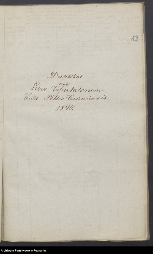 Obraz 13 z jednostki "Duplikat Liber Baptisator[-um], Copulator[-um] et Mortuorum"