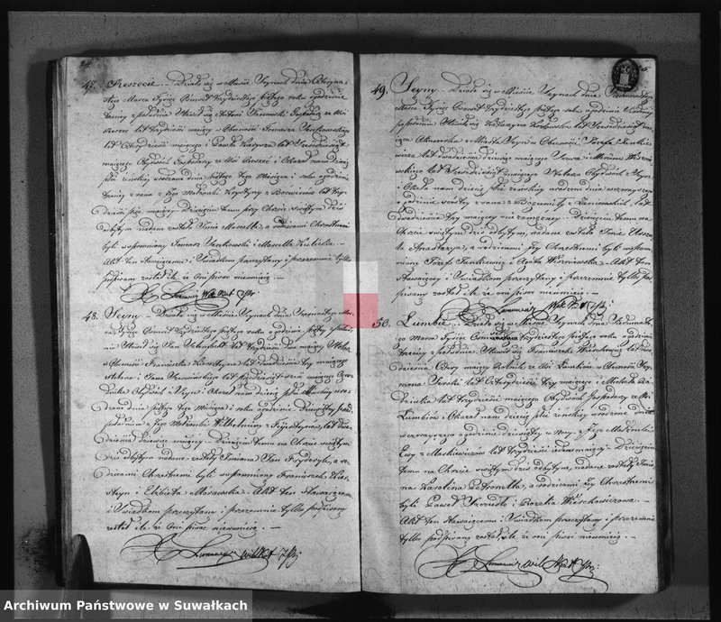 image.from.unit.number "Duplikat akt urodzonych, zaślubionych i umarłych w parafij seyneńskiey roku 1835"