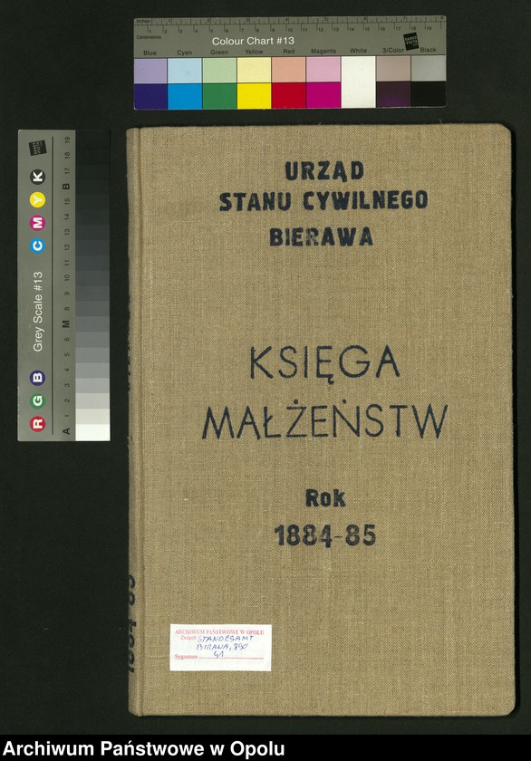 image.from.unit.number "Urząd Stanu Cywilnego Bierawa Księga małżeństw rok 1884-85"