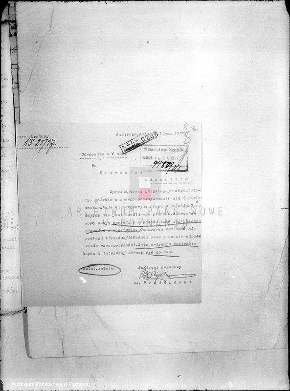 Obraz 12 z jednostki "/Sprawa przewłaszczenia na rzecz Tomaszewskiego nieruchomości w Szerokim Kamieniu powiecie szubińskiego"