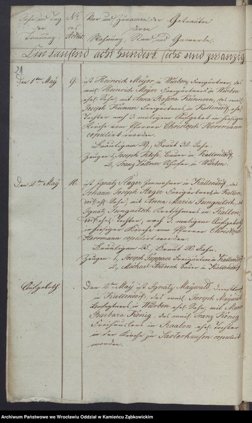 image.from.unit.number "Amtsgericht Schweidnitz Duplicate der Kirchenbücher von Würben"