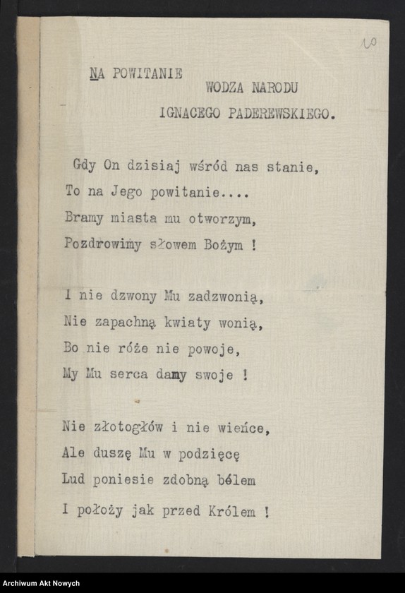 image.from.unit.number "Hołdy; listy, depesze, adresy od instytucji, organizacji, osób prywatnych; H. Windakiewicz: "Stosunek dzieł Paderewskiego do muzyki ludowej" Studium analityczne. Echo muzyczne. Warszawa 1902-1903 (maszynopis)"