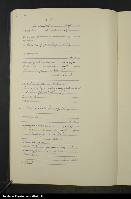 image.from.unit.number "Heiraths-Neben-Register Nr 1 - 9 [ Księga małżeństw - wtóropis ]"