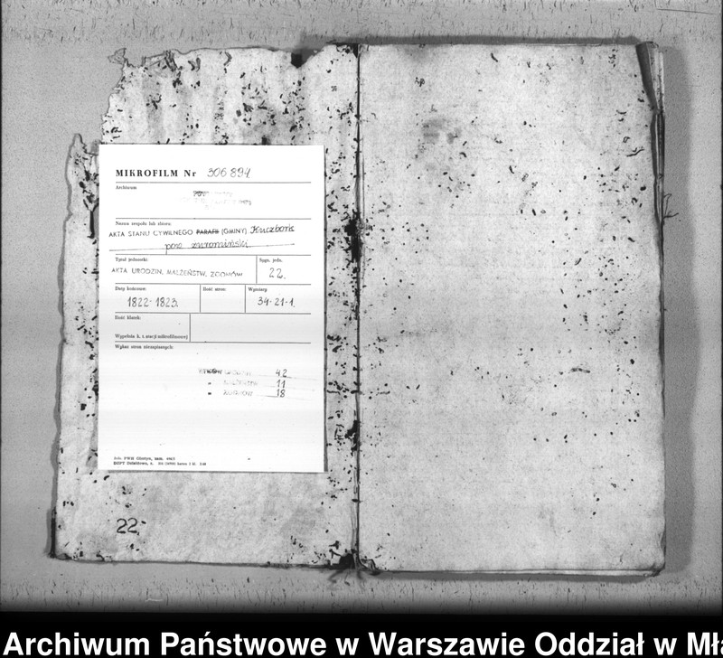 Obraz 3 z jednostki "Akta urodzin, małżeństw i zgonów"