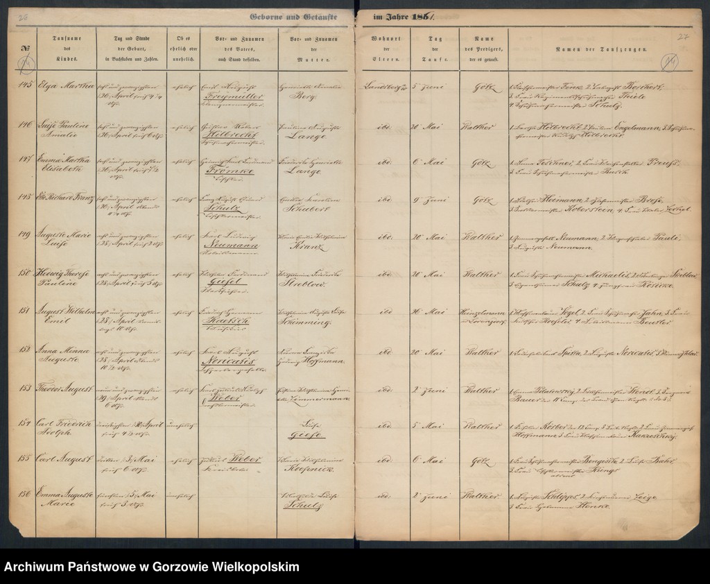 image.from.unit.number "Duplikate der Hauptkirche zu Landsberg an der Warthe (zawiera też księgę zgonów Konkordien Kirche mit der reformirten und Militair Gemeinde z 1861 r.)"