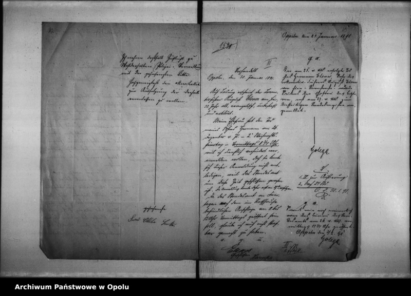 image.from.unit.number "Acta des Magistrats zu Oppel betreffend Polizei - Verwal[tung] Vol. I"