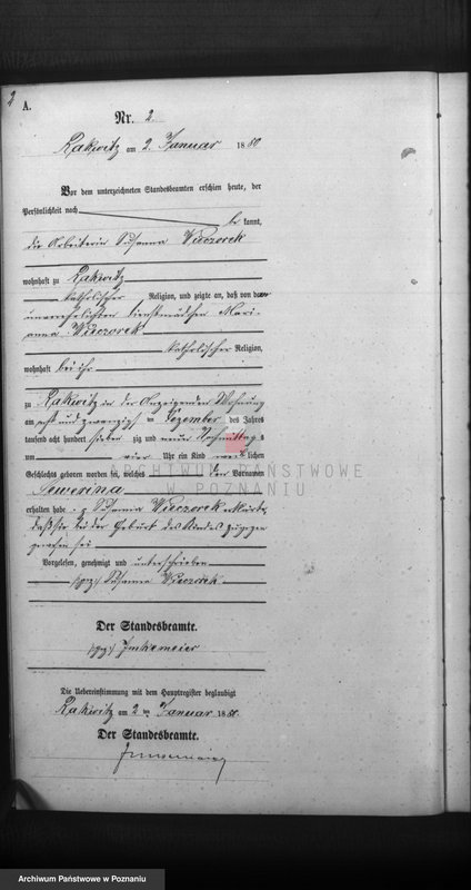 Obraz z jednostki "Księga urodzeń"