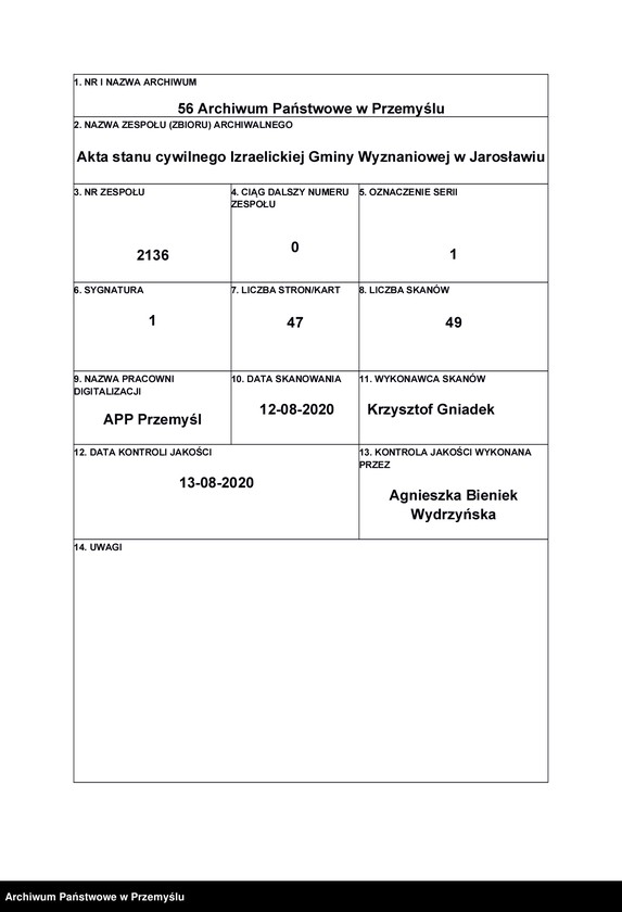 image.from.unit.number "Dupplicat vom Geburts-Matrikel Buche des Jaroslauer Matrikel-Bezirkes pro 1877"