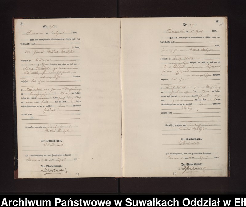 image.from.unit.number "Geburts-Neben-Register des Preussischen Standes-Amtes Neuhoff Kreis Loetzen"